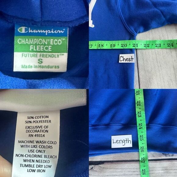 University of Kentucky Hoodie Sz Small Champion Fleece Sweater Pullover Adult - Picture 4 of 4